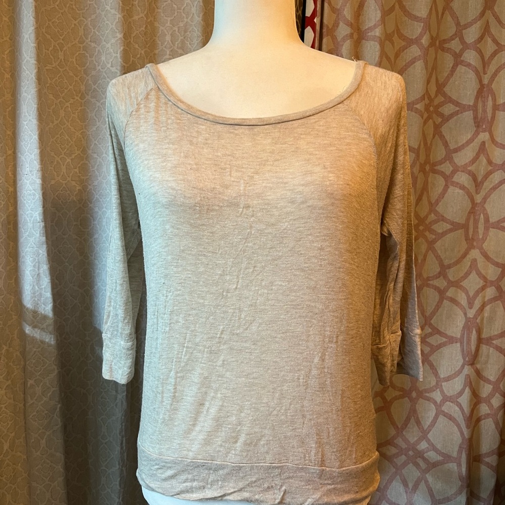 Nude long sleeve top